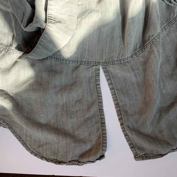 Gray Tencel Button Up - Picture 2 of 2